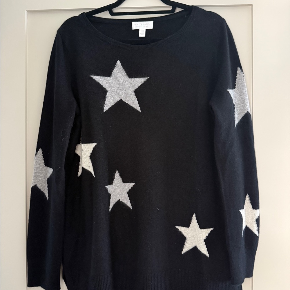The White Company cashmere black jumper size medium